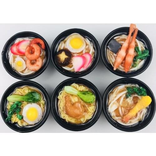 2PCS/Lot 1/6 Scale Miniature Dollhouse Japanese Seafood Noodles for Blyth Azone Dolls Pretend Food Toys
