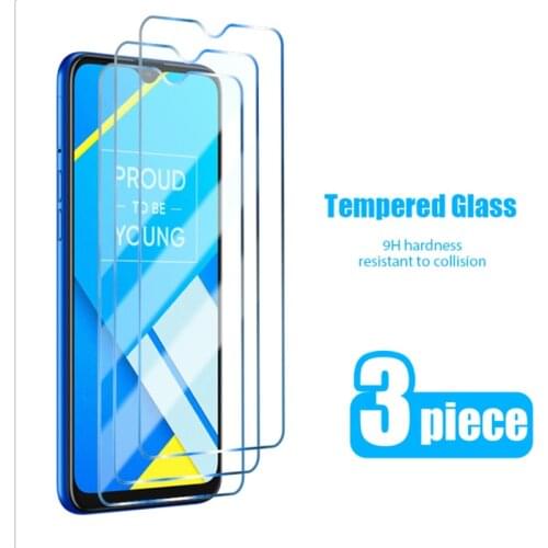 3 Pcs! 9H Tempered Glass For Realme C3 C3i 7 Pro 6 7i 6S Toughed Glass For Realme X3 X50 Pro 5G C11 X2 Pro X7 C15 Protector