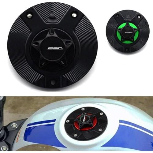 For Kawasaki Z250 ER250 2013-2016 Ninja EX250 2008-2014 Motorcycle Accessories CNC Fuel Tank Cap Cover Fuel Gas Tank Cover
