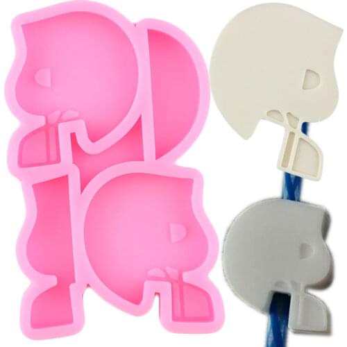 Baseball Helmet Silicone Straw Topper Mold Candy Chocolate Fondant Molds DIY Cake Decorating Tools Keychain Epoxy Resin Moulds