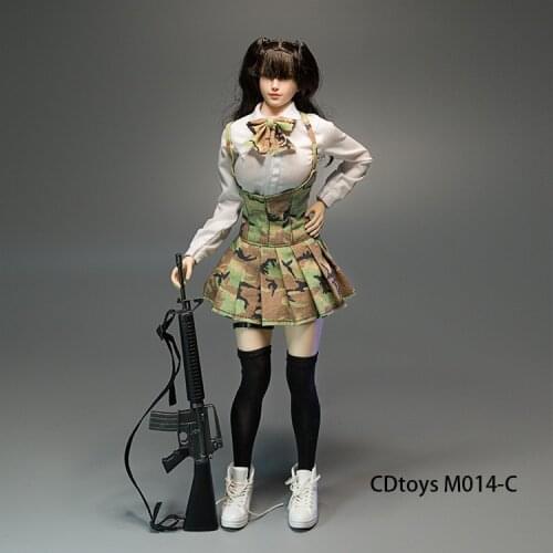 Cdtoys M014 1/6 Python Uniform Skirt Pleated Skirt Set for 12inch Action Figure DIY