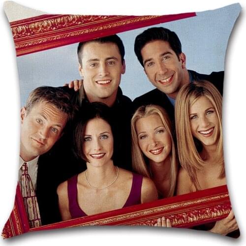 TV Show Friendship Print Linen Cushion Cover Decorative Home Sofa Chair Car Seat Friend Kids Boy Bedroom Gift Pillowcase