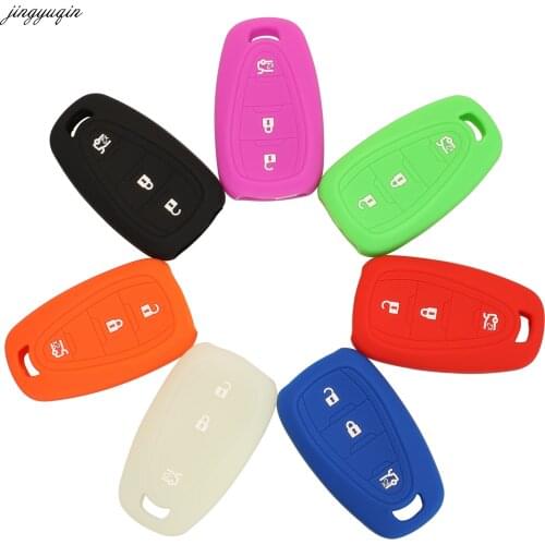 Jingyuqin Remote Car Key Case Silicone Cover For Chevrolet Malibu XL Equinox Cruze ORLANDO CAVALIER Trax SAIL 3 Buttons No Logo