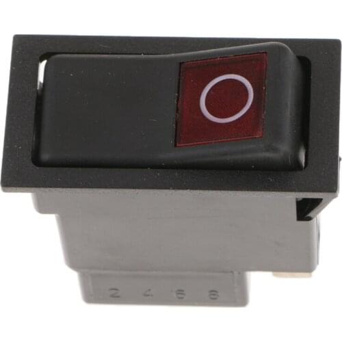 DC12V-24V 2 Pin ON/OFF Rocker Switch with Red Light for Truck Car