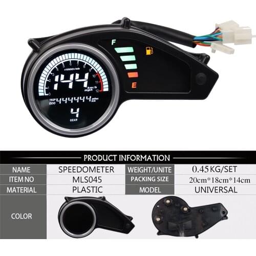 For honda Offroad XR150 XR-150L XL150 CG150 GY200 Motorcycle Tachometer LCD Digital Odometer Speedometer Meter With Gear Display