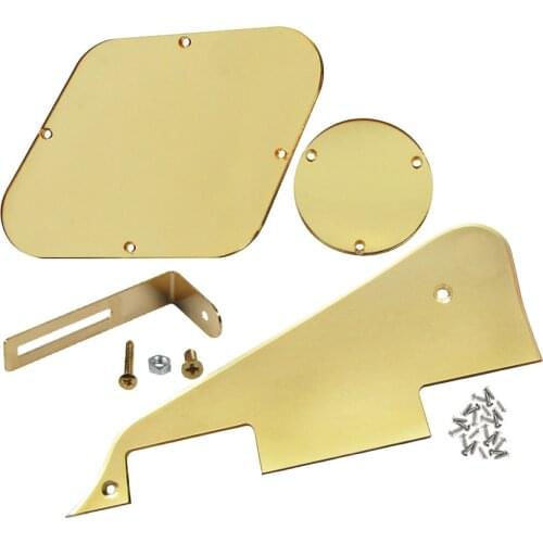 NEW Golden Mirror LP Guitar Pickguard Back Plate & Bracket for LP Style Guitar