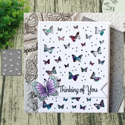 Butterfly background Metal Cutting Dies Stencils Flower For DIY Scrapbooking Album Paper Card Decorative Craft