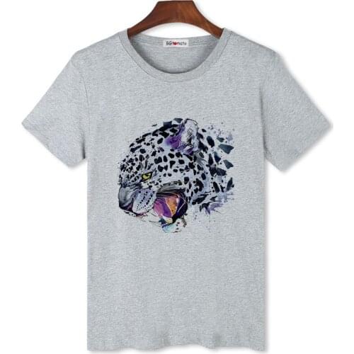 BGtomato Snow leopard cool tshirt short sleeve summer casual tees funny tops brand new funny shirts mens hip hop t-shirt