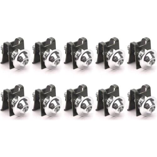 10Pcs Motorcycle M6 6mm Fairing Bolts Kit Spire Speed Fastener Clip Screw Nut Motorcyle Accessories