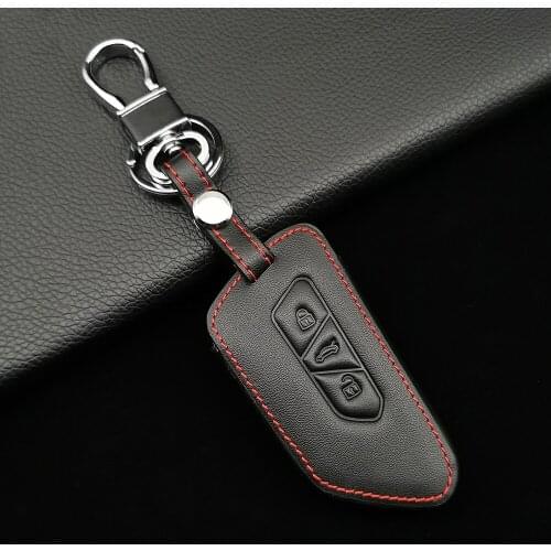 New Style Leather Car Key Case Cover For VW Volkswagen Golf 8 Mk8 2020 Skoda Octavia Smart Keyless Remote Control Accessorie