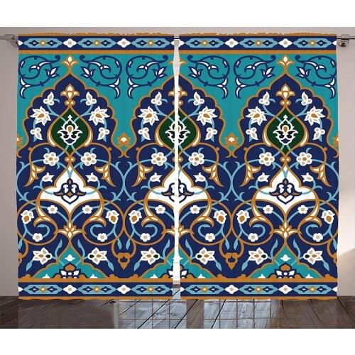 Moroccan Art Window Curtain Home Bedroom Decor Curtains for Living Room Christmas Living Room Curtains