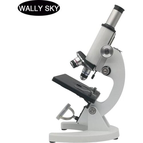 Monocular Biological Microscope 1600X HD Microscope with Bottom Lamp Laboratory Microscope for Primary and Middle School Student