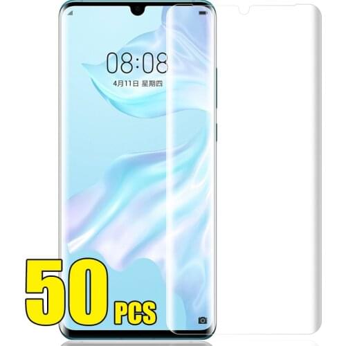 50pcs Transparent Curved PET Soft Screen Protector Guard For Samsung Galaxy S20 Ultra S10 E 5G S9 Note 10 Plus 9 8 Film