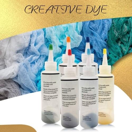 6 Bottles One-Step Tie-Dye Kit,Fabric Textile Paints Colorful Tie Dying Sets, Muti-Color Dyes Permanent Paint for DIY Arts Cloth