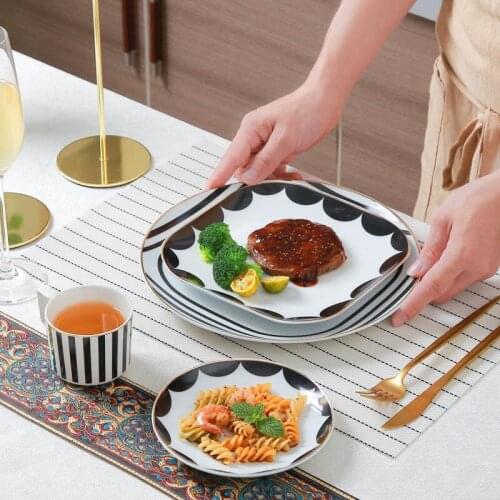 Model room tableware set, Nordic luxury Western tableware set, modern American Ceramic tableware