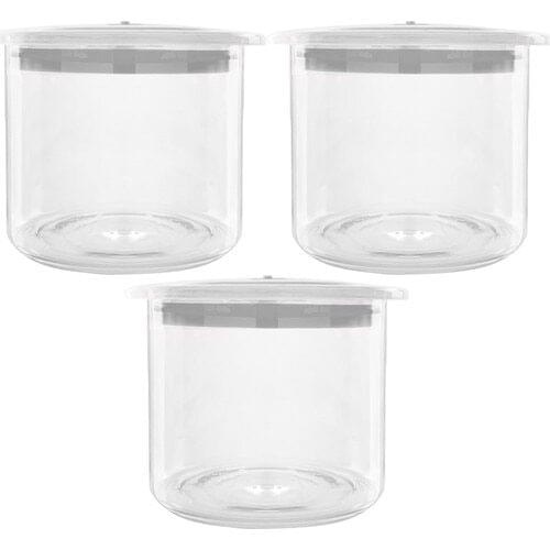Mama Camilla Pcs Set Set Silicone Jar With Lid Spice Borosilicate Vacuum Cover Pyrex Linda 6306 Gray