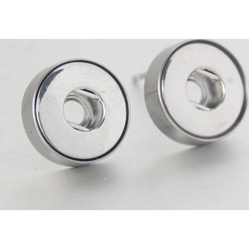 Real stainless steel earring stud for Women Orecchini Brincos Snap button Earring fit 12mm Ginger Snaps For Men