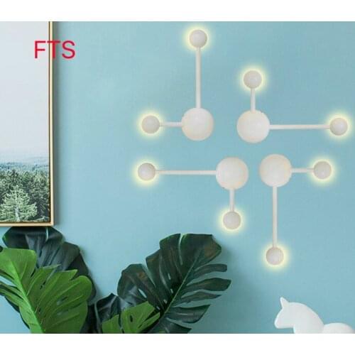 Nordic LED bedroom bedside lamps KTV aisle living room porch 3W wall lamp creative personality modern geometric wall light