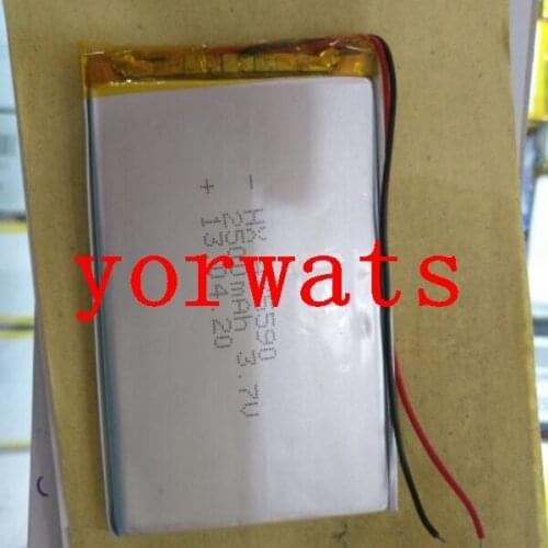 New Hot A Rechargeable Li-ion Cell 3.7V polymer lithium battery 505590 475590 2500MAH direct sale