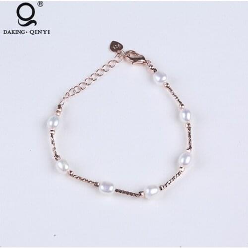 Wholesale Girls Fashion Jewelry 925 Freshwater Pearl Beaded Bracelets For Women