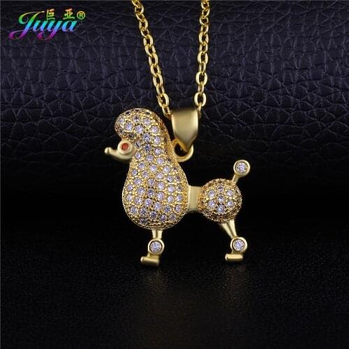 Fine Sorority Jewelry Supplies Gold/Rose Gold Micro Pave Zircon Sigma Gamma Rho Poodle Charm Pendant Necklace
