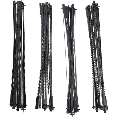 HLZS-12Pcs 5 Inch Pinned Scroll Saw Blades TPI 10/15/18/24 Power Tools Accessories for Woodworking for DIYers
