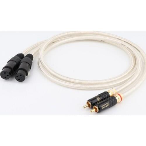 HI-End Signature OCC Silver-Plated RCA Male To XLR Male Female Plug Audio Cable