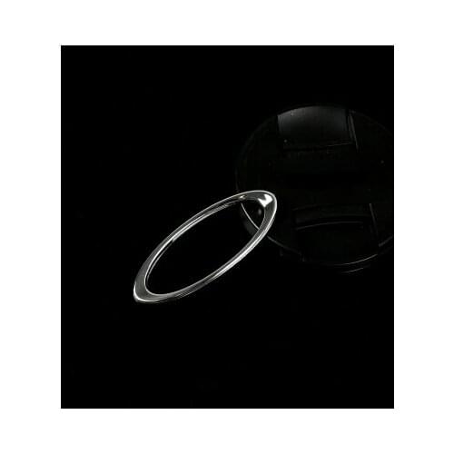 Steering Wheel ABS Chrome Trim Cover Logo Ring for Ford Fiesta Ecosport Auto Accessories