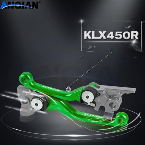 For Kawasaki KLX450R Motorcycle Accessories Dirt Pit Bike Motocross Pivot Brake Clutch Levers KLX 450R KLX 450 R 2008-2015 2014