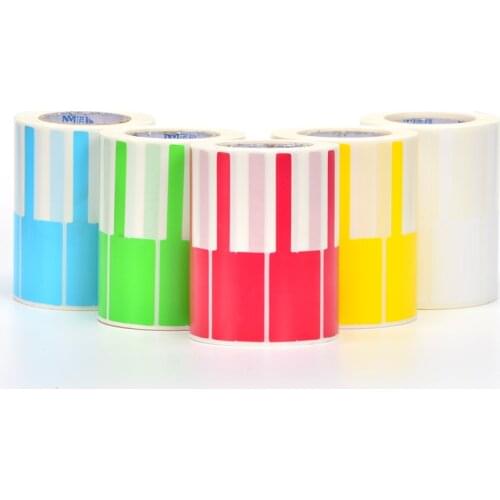 Thermal Cable Label Stickers P-Type Communication Room Waterproof Self-Adhesive Printing Paper 78*25 70*24/84*26mm 500Pcs/Roll