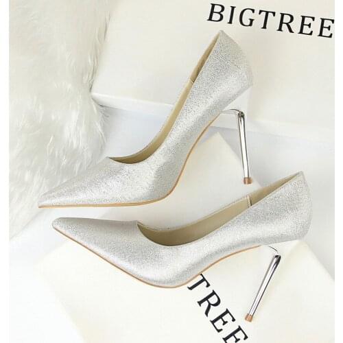 Women Shoes Pointed Toe Pumps Dress High Heels Boat Wedding Zapatos Mujer Red Wedding