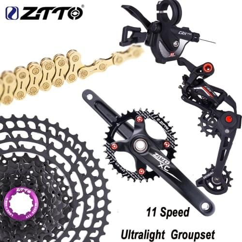 ZTTO MTB 11 Speed Groupset Rear Derailleur Shifter Crankset Chain11-50T /52T Cassette Ultralight Freewheel Group Set M8000 M7000
