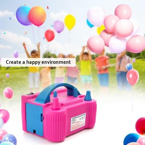 220V-240V Electric Air Balloon Pump Two Nozzle Air Blower Balloon Inflator Pump Fast Portable Inflatable Tool Air Blower