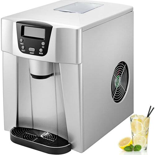 3 in 1 High Efficiency Ice Machine LCD Screen Bullet Ice Making 1kg Storage 26 lbs per 24H