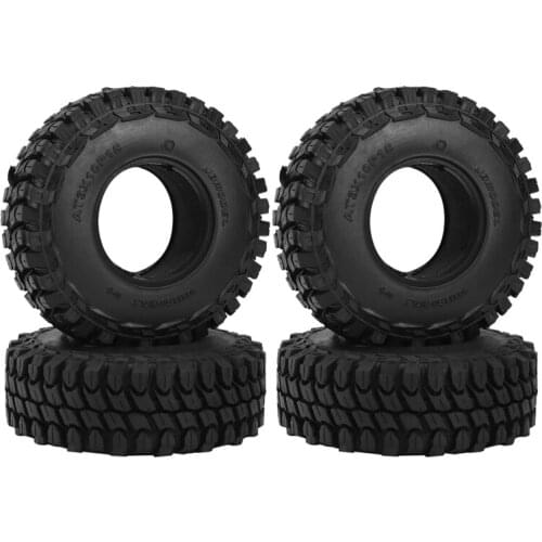 4PCS 110MM 1.9 Rubber Wheel Tire Tyres for 1/10 RC Crawler Car Axial SCX10 90046 SCX10 III AXI03007 Traxxas TRX4 D90
