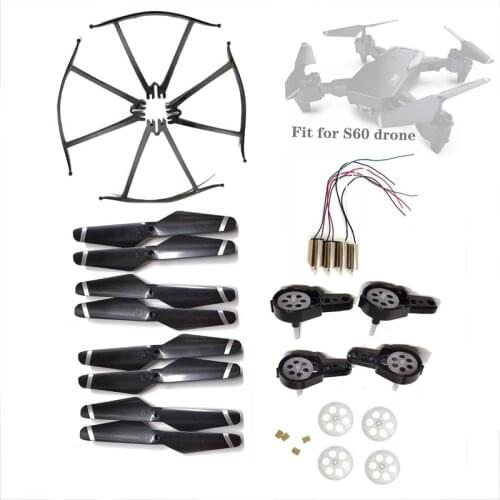 4K RC Drone Accessories Fit for S60 Quadcopter Spare Parts Propeller Blades CW CCW Engine Motor Gears Kit