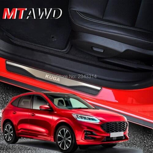 For Ford Kuga 2016-2019 2020 Stainless Door Sills Scuff Kick Plate Protector Trim Sticker Guard Cover Car Styling Accessories