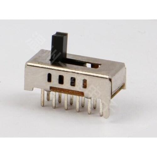 Free shipping 10Pcs Toggle switch SS24D02G6 SS24D0212Pin 2P4T Slide Switch Handle High 6MM