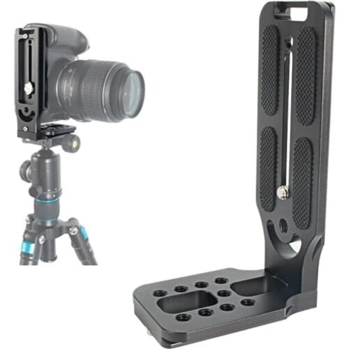 Quick Release L Shape Bracket Universal Vertical QR Plate Video Shooting DSLR Camera L Bracket with 1/4 Inch Screw Arca Swiss