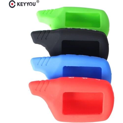 KEYYOU 30pcs Key Cover B9 B6 Silicone Case For Starline B91 B61 A91 A61 B9 B6 V7 LCD Keychain Car Remote 2 Way Car Alarm