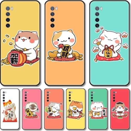 Lovely Plutus cat Phone Case For Huawei Nova 2 3 4 5 6 7 8 SE i E Pro Lite black cell shell