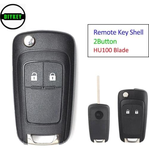 DIYKEY Smart Remote Key Shell 3 Button Key Case Replacement for Chevrolet/Opel/Buick HU100 Blade