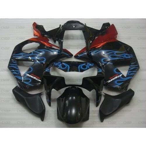 For Honda Cbr954RR 2002 - 2003 Plastic Fairings CBR954RR 03 Fairing CBR 954RR 02 Black Blue Flame Fairing