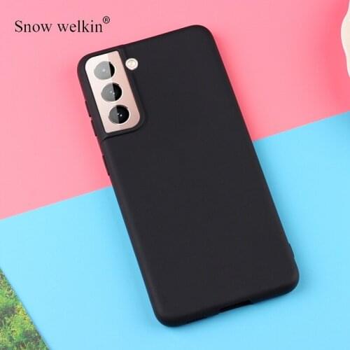 For Samsung S21 FE 5G For Case Simple Matte Soft Silicone Back Cover Phone Cases For Samsung Galaxy S21 Plus S21 Ultra 5G Cover