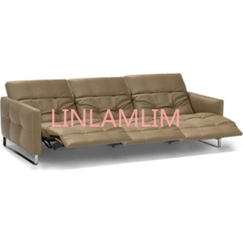 Electric recliner relax theater living room Sofa bed 3 seat functional genuine leather couch Nordic modern Cinema диван мебель