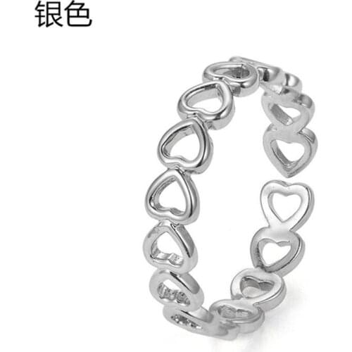 Korean Simple Heart Ring For Women Female Cute Finger Rings Romantic Birthday Gift For Girlfriend Fashion Zircon Stone Jewelry