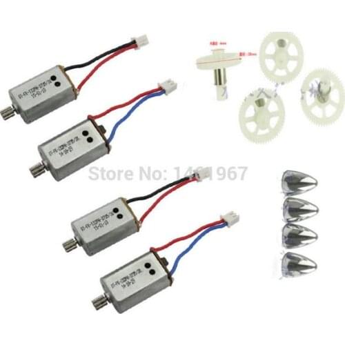 Syma X8 X8C X8W X8G RC Quadcopter Spare Parts CW CCW motors + Main Gear with iron sleeve +Motor cap