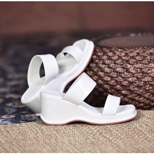 Summer Women Wedge Sandals Platform Flip Flops Soft Comfortable 2021 New Casual Shoes Outdoor Beach Slippers Ladies Sandals