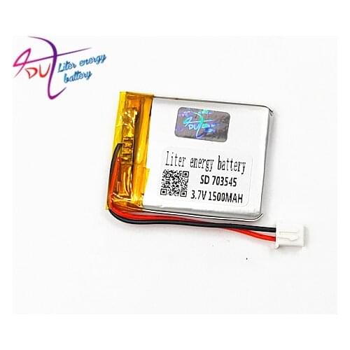 XHR-2P 2.54 703545 3.7V 1500MAH 703443 3.7V Lithium Polymer LiPo Rechargeable Battery For Mp3 DVD PAD mobile tablet pc power ban