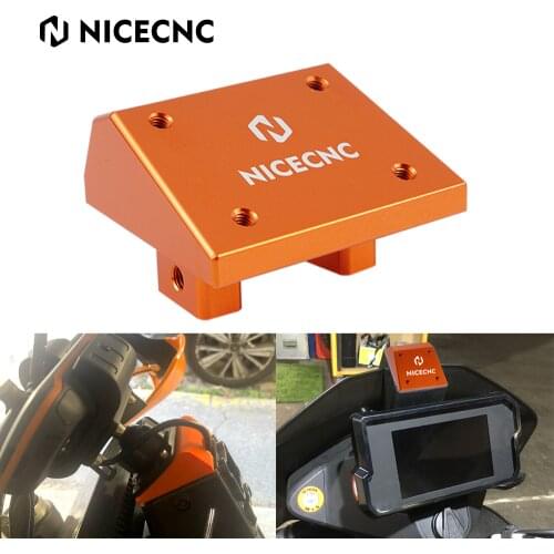 NiceCNC Billet GPS Mount GPS Holder For KTM Adventure 390 790 890 GPS Phone Mount Anodized Orange 2019 2020 2021